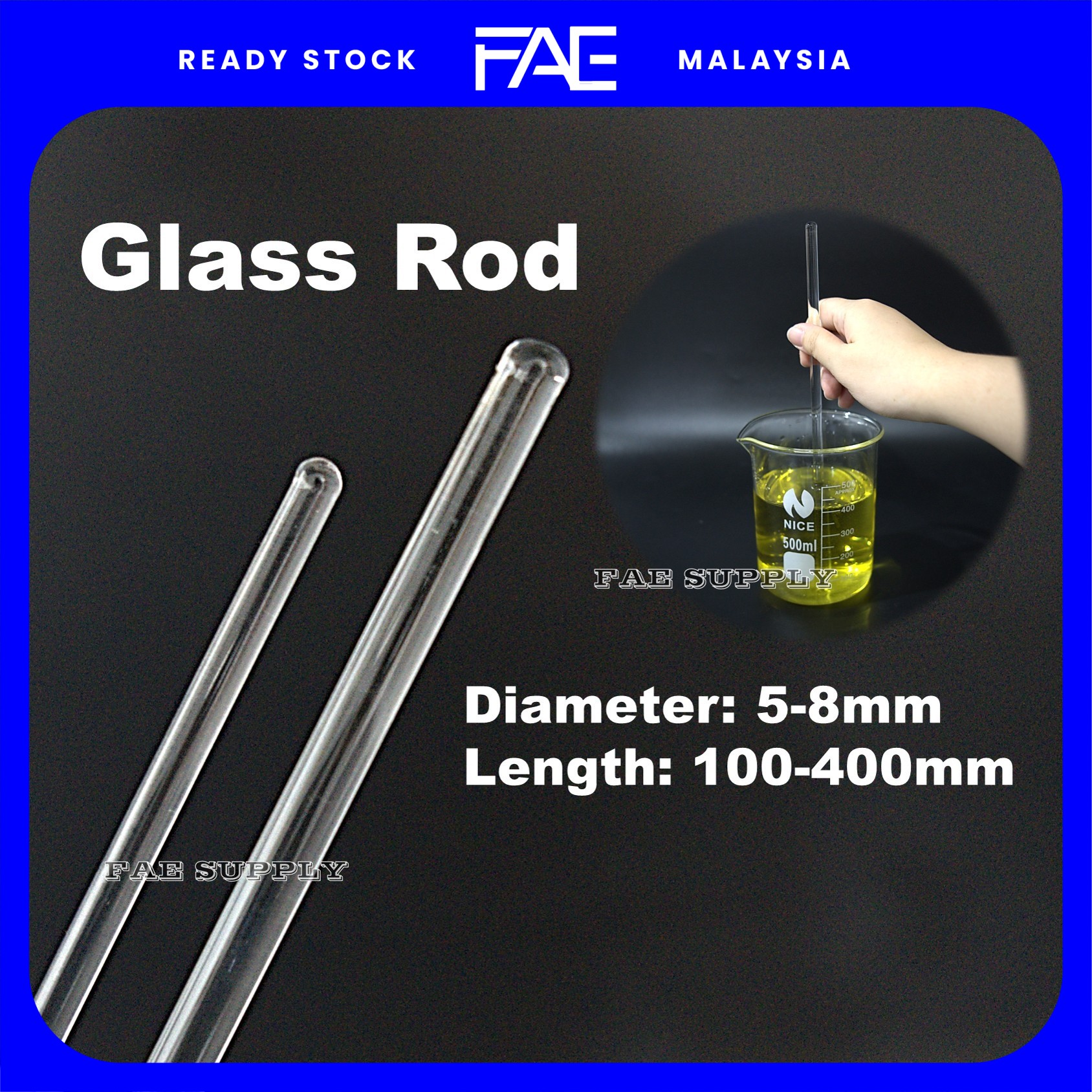 Lab Suitable Inert Rod Stirring Rod Function In Laboratory