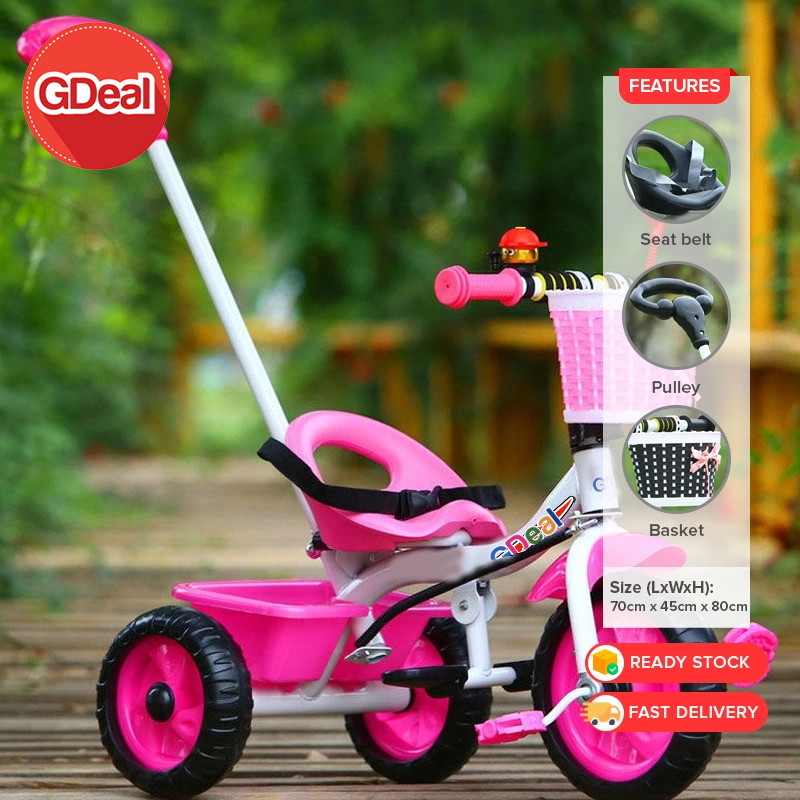 GDeal Baby Tricycle Bike Three Wheels Stroller With Storage Basket Baby Bicycle