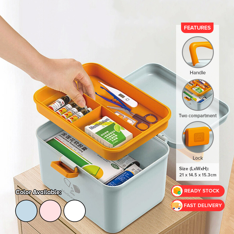 Medical Case First Aid Box Medicine Box Household Plastic Portable