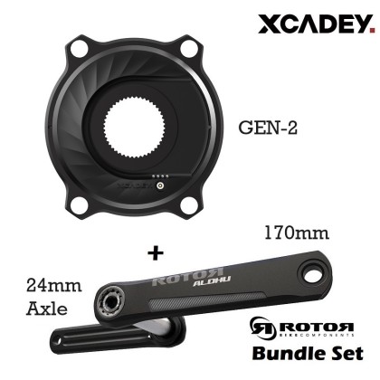 xcadey XPower-s パワーメーター ROTOR Aldhu用 XCADEY XPOWER-S GEN2 ROTOR ALDHU Road Power Meter Crankset