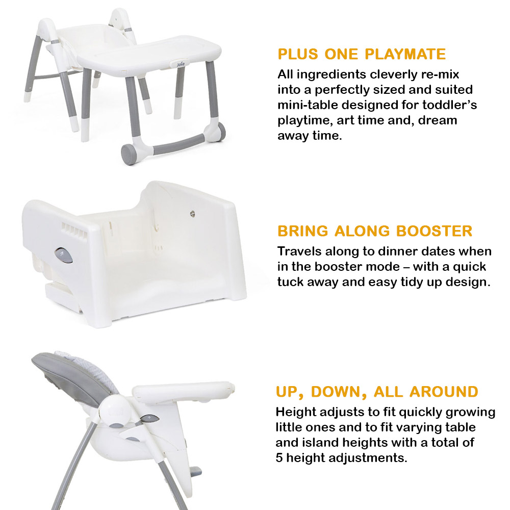 Joie Multiply in Baby High chair Multi-Chair to Mini-Table