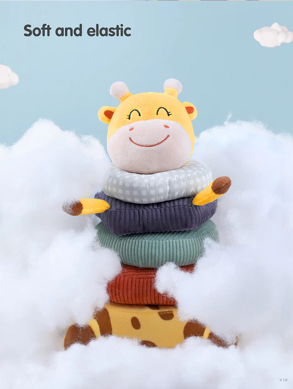 Stackable Plush Toy Tumama Kids Plush Giraffe Stacking Toy | GoodealBB Mum and Baby Store ...