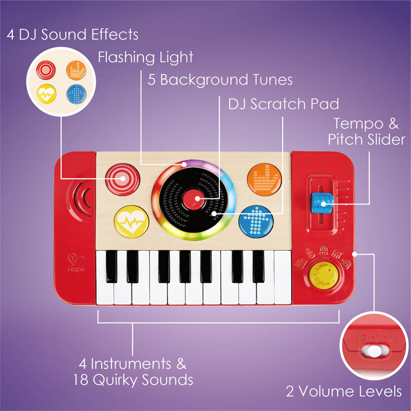 HUNI'G MIXCD 2枚セット Hape 0621 DJ Mix keyboard Music Toy for 3 years+
