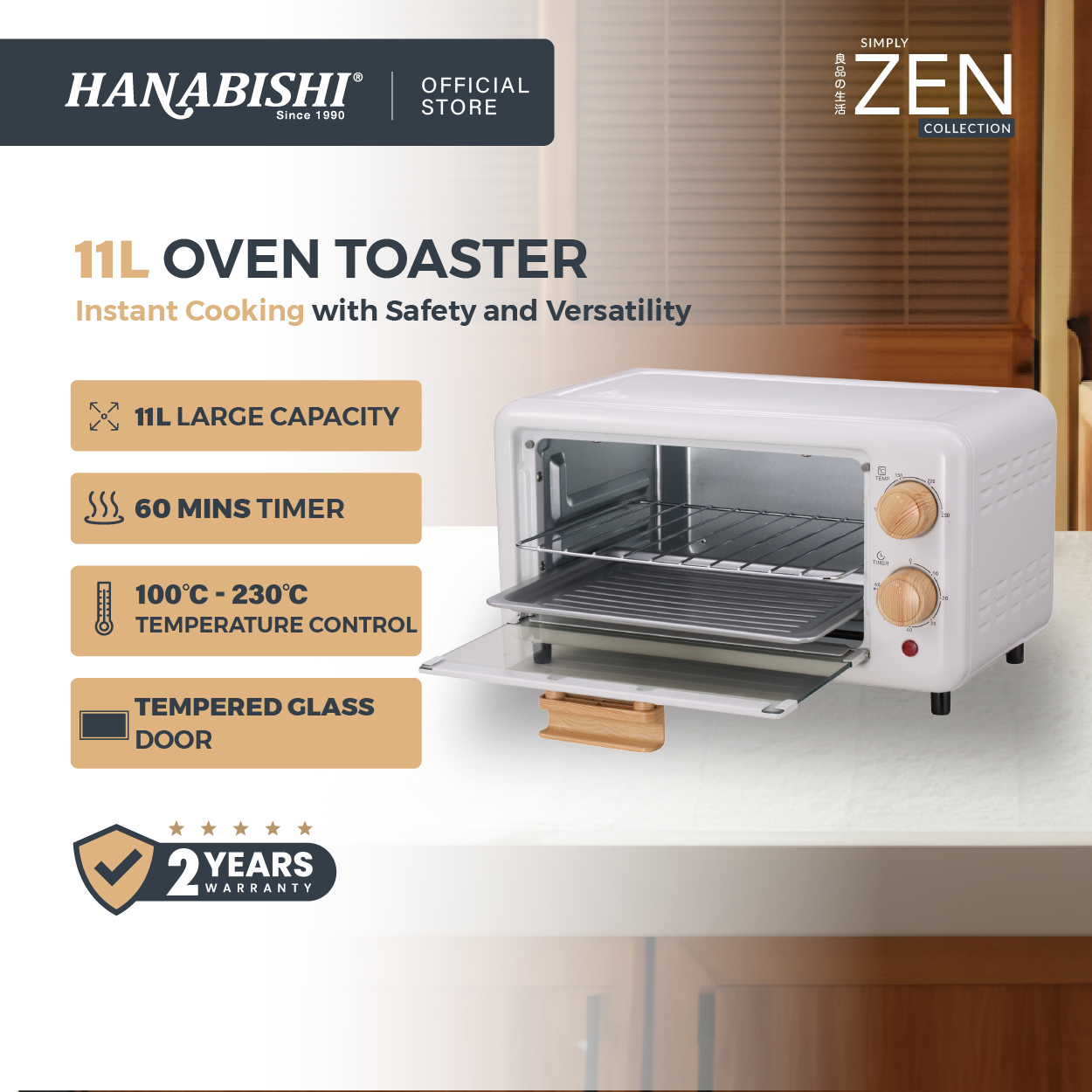 Hanabishi Oven Toaster 11Litre HA611T | Hanabishi Online Store