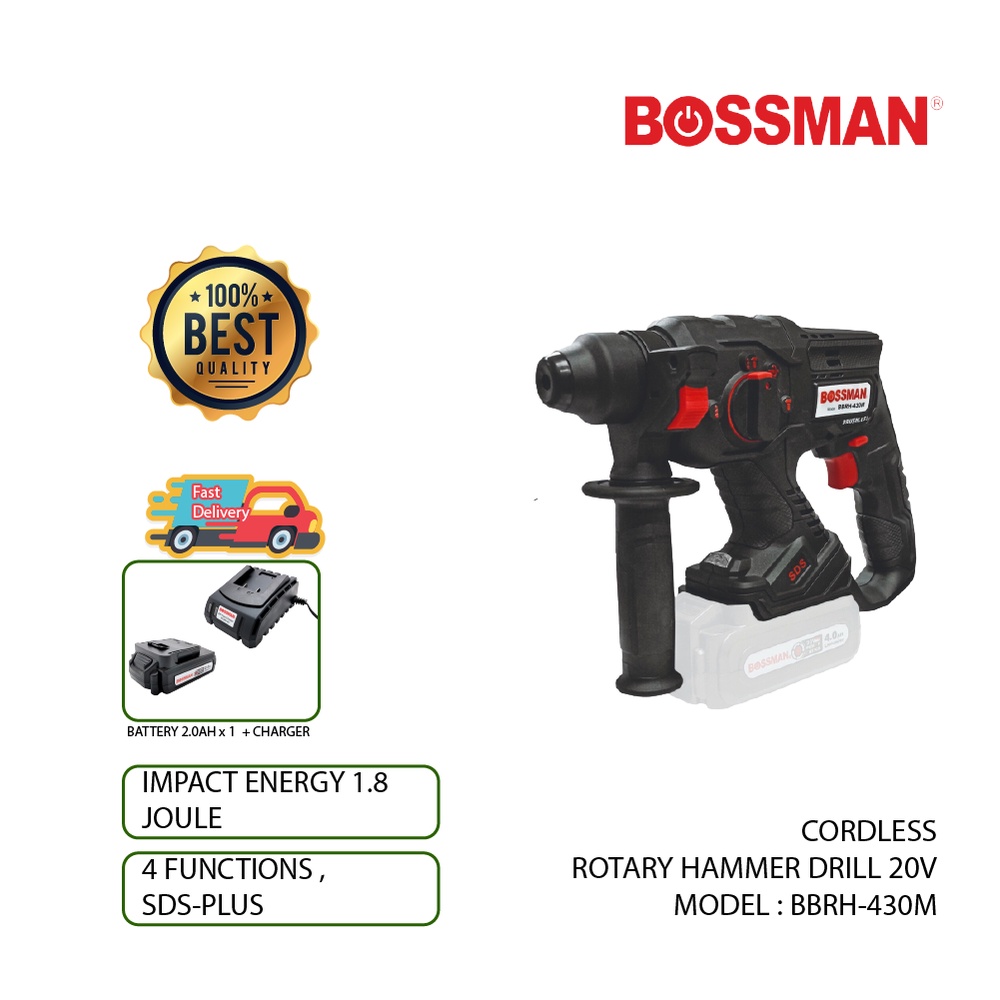 BOSSMAN BBRH-430M 20V CORDLESS ROTARY 