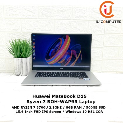 HUAWEI MATEBOOK D15 RYZEN 3700U 8GB RAM 500GB SSD USED LAPTOP