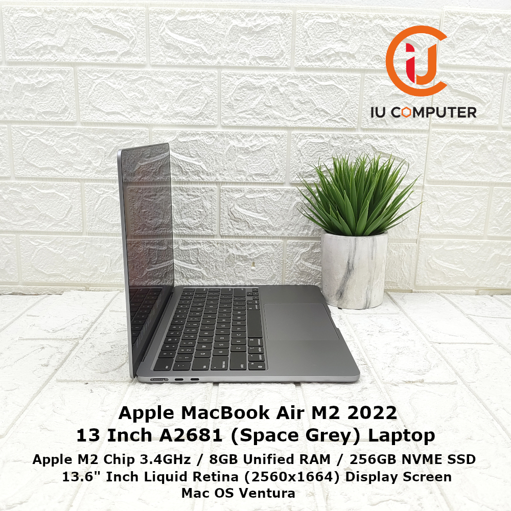 APPLE MACBOOK AIR M2 2022 A2681 13-INCH 8GB RAM 256GB NVME SSD
