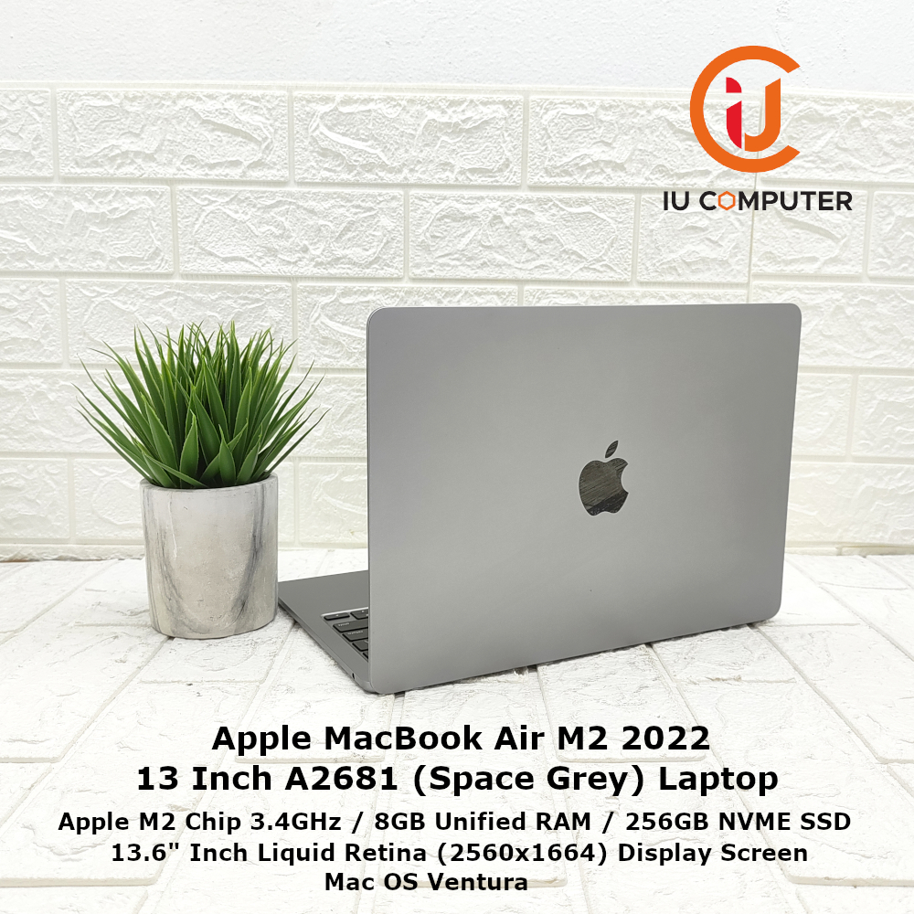 APPLE MACBOOK AIR M2 2022 A2681 13-INCH 8GB RAM 256GB NVME SSD