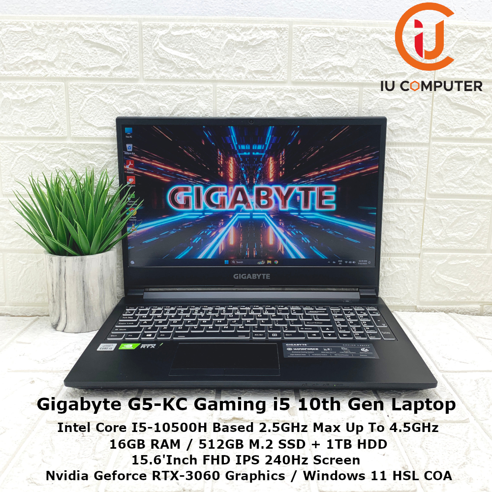 GIGABYTE G5-KC GAMING INTEL CORE I5-10500H 16GB RAM 512GB SSD