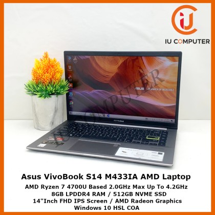 S14 M433ia Asus Zenbook 14 M433ia ASUS VIVOBOOK S14 M433IA AMD