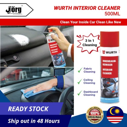 WURTH Interior Cleaner 500ML | Universal Roof Fabric Car Seat Ceiling ...