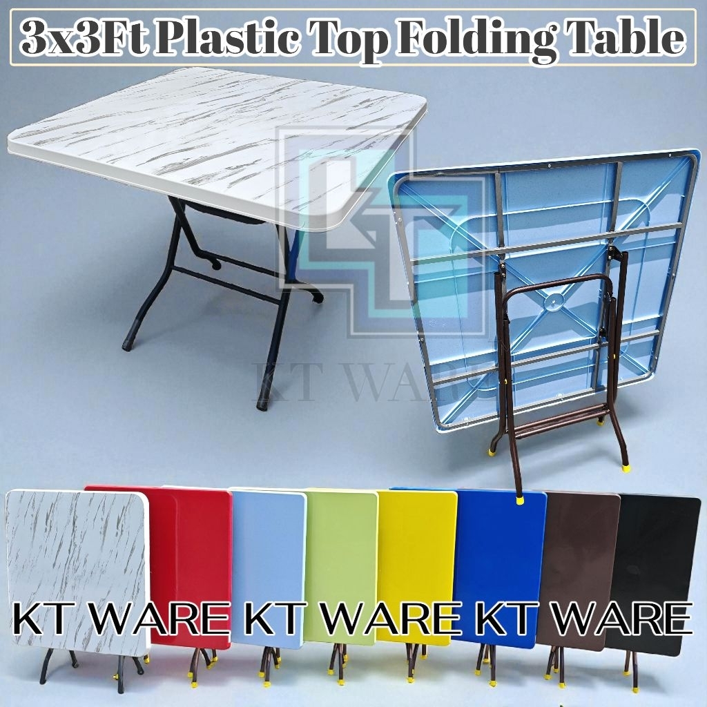 KT WARE 3x3 3V Folding table meja lipat plastic table study table