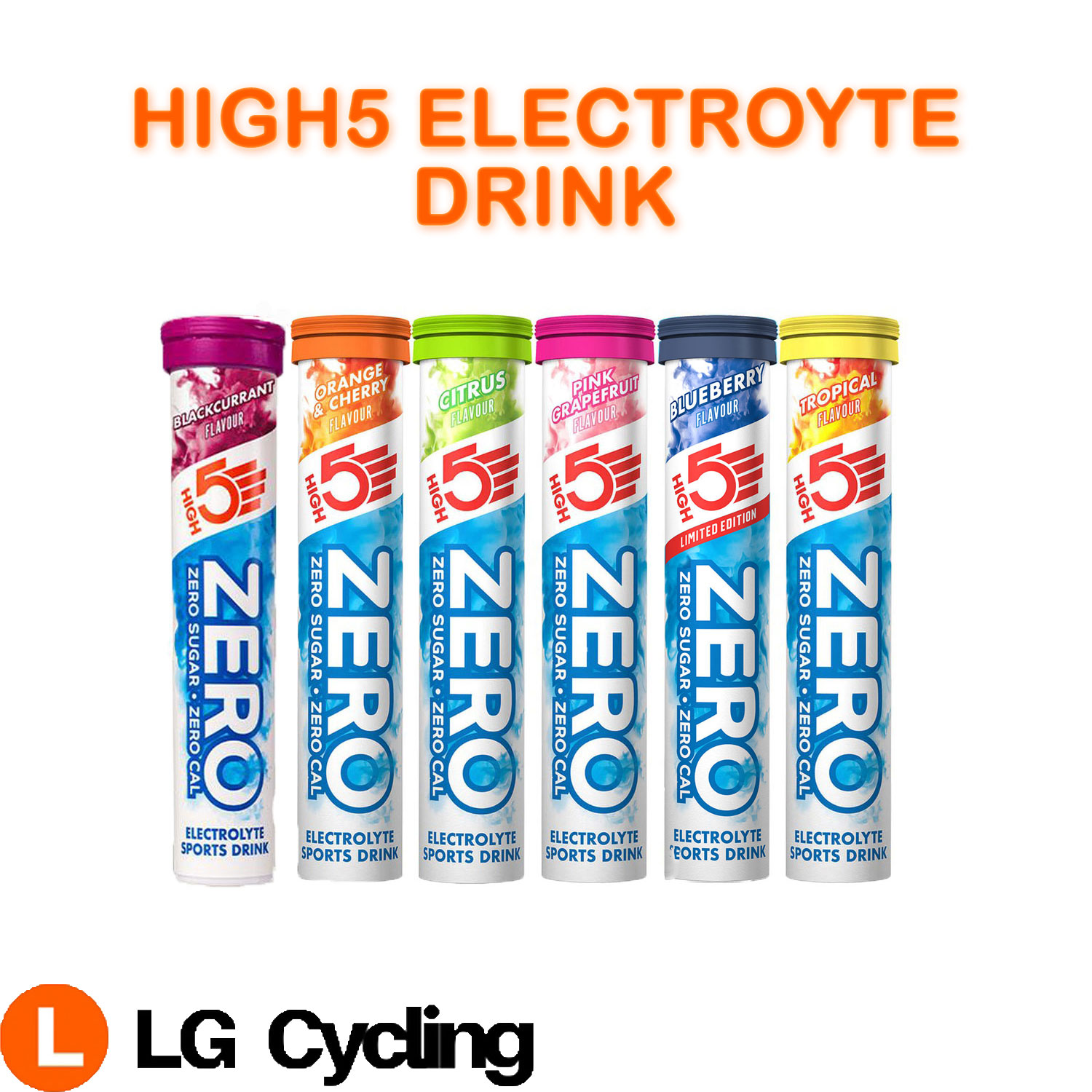 High5 ZERO 20 Tabs Per Tube Energy Electrolyte Hydration Recovery Sport Drink