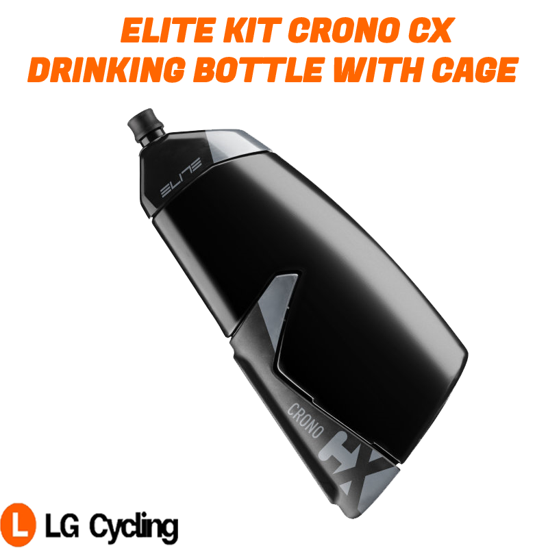 Kit Elite Crono CX – Cage Carbone Et Bouteille Aero 500 Ml – Noir – Pour Cyclisme