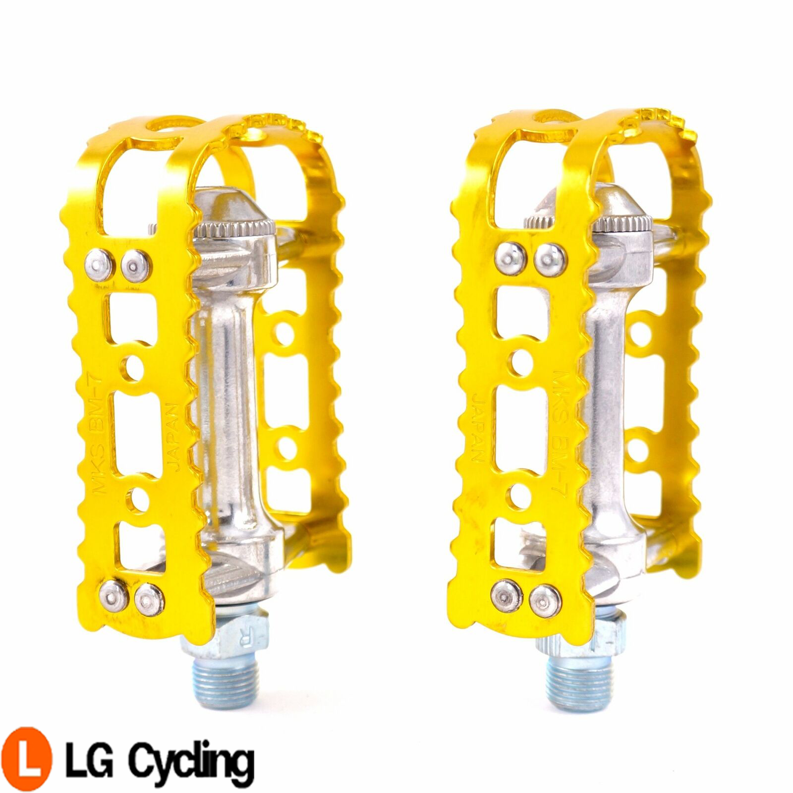 MKS Pedal BM-7 Alloy Anodized MTB BMX Old School Flat Bike 9/16" Pedal Bike Bicycle MTB