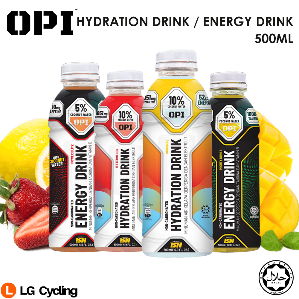OPI Sports Hydration Drink / Energy Drink / Whey Protein 16g Zero Sugar Drink BCAA 500ML Halal Assor