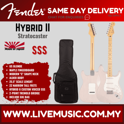 Fender Japan Hybrid II Stratocaster Electric Guitar, Maple