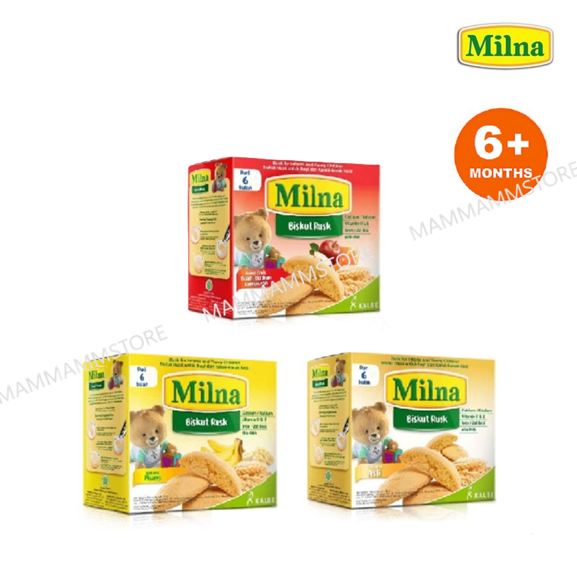 Milna Baby Biscuit Rusk 130g 260g for months+ MAM MAMM STORE