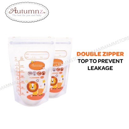 Autumnz Double Ziplock Breast Milk Storage Milk Powder Storage