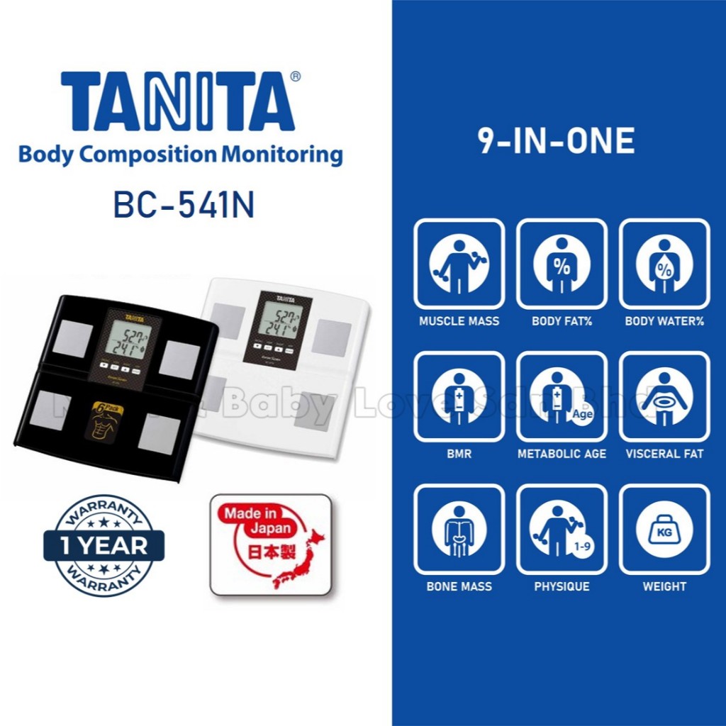 Tanita BC-541N (9 in 1) Lightweight Body Composition Monitor | Mum