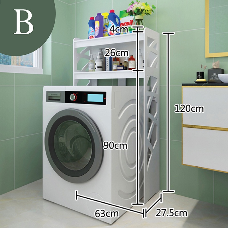 Washing machine upper storage shelf bathroom toilet shampoo laundry