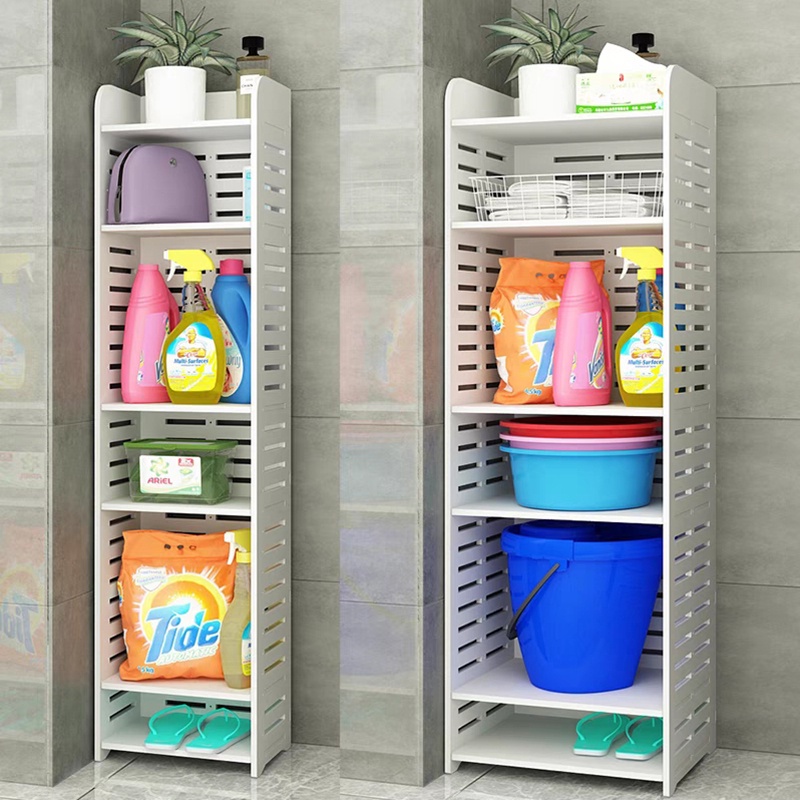 Bathroom multilayer floor rack toilet shampoo laundry detergent storage