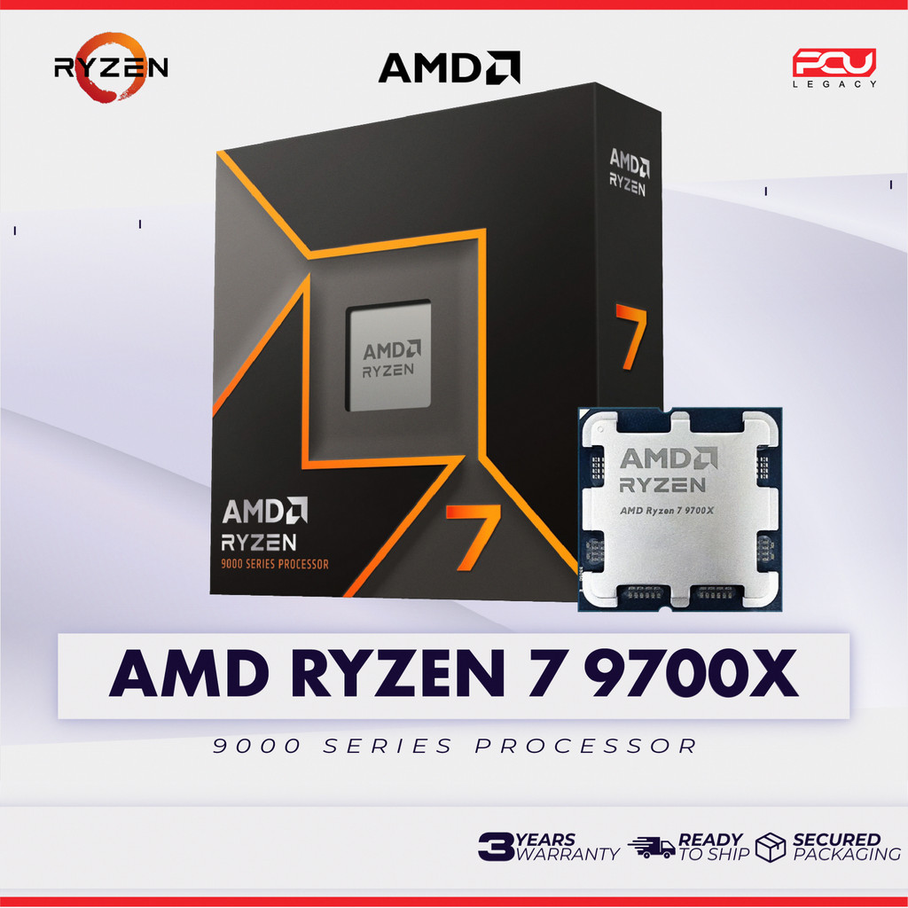 AMD RYZEN 7 9700X 32MB 3.8GHz UP TO 5.5Ghz CACHE AM5 PROCESSOR MPK