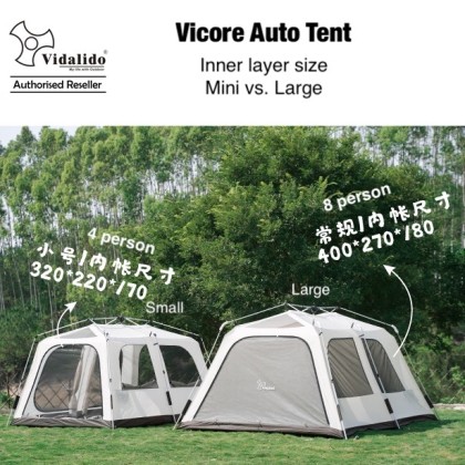VIDALIDO Vicore Auto Tent 2022 Luxury Large Villa Camping Tent
