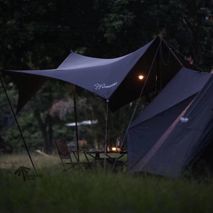 VIDALIDO Monster Tarp BLACK / SILVER Coating 5.4 x 5.5m / 4.4 x