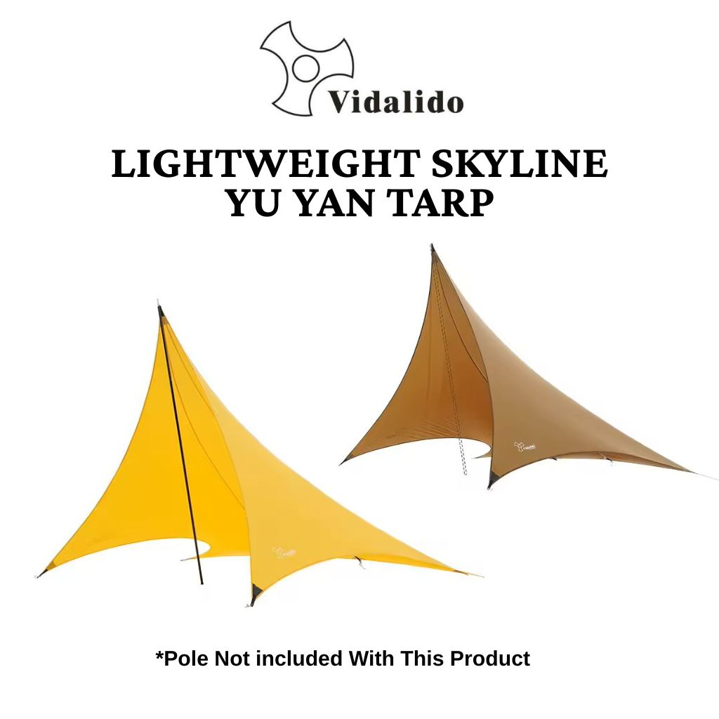 VIDALIDO YuYan Tarp (Pole EXCLUDED) Ultra Light Weight Sky Canopy