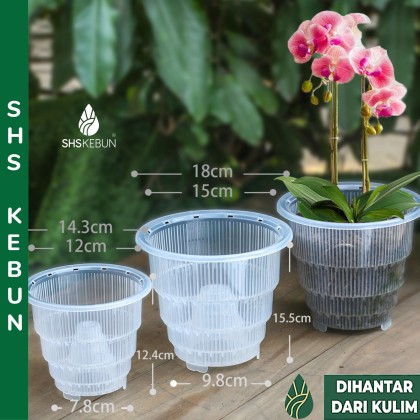 FNGZ Flower Pots Clearance 15Cm Orchid Clear Flower Pot Plastic Slotted Breathable Orchid Pots - Walmart Supplies