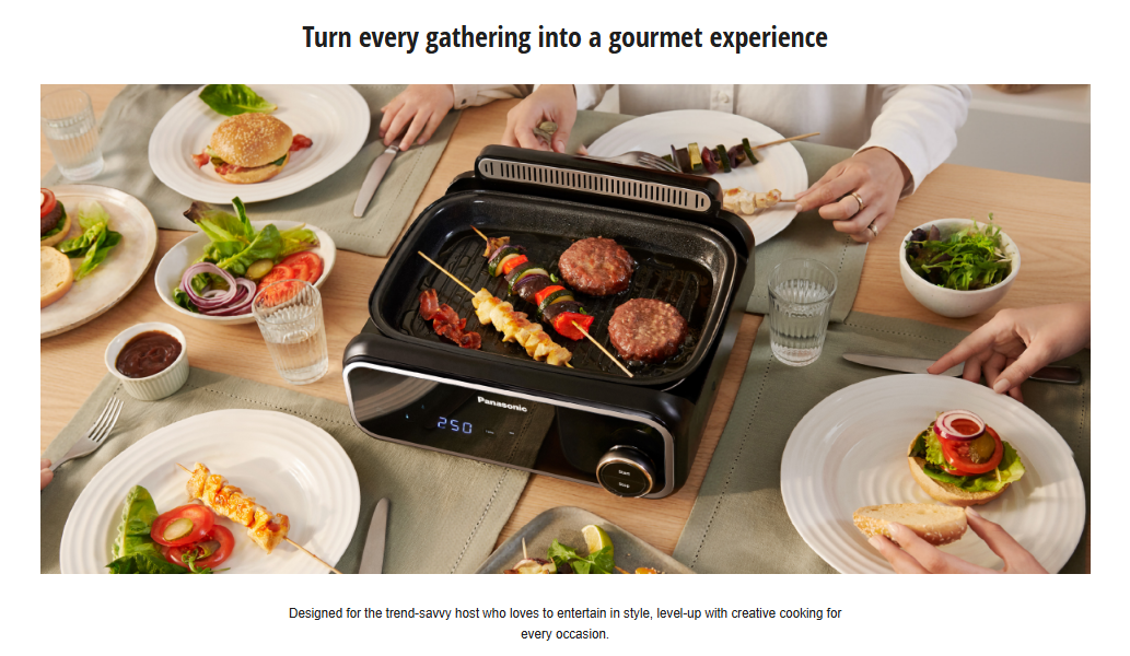 Panasonic 1524W 4 In 1 Tabletop Multi Cooker NF-GM401KSK (Black
