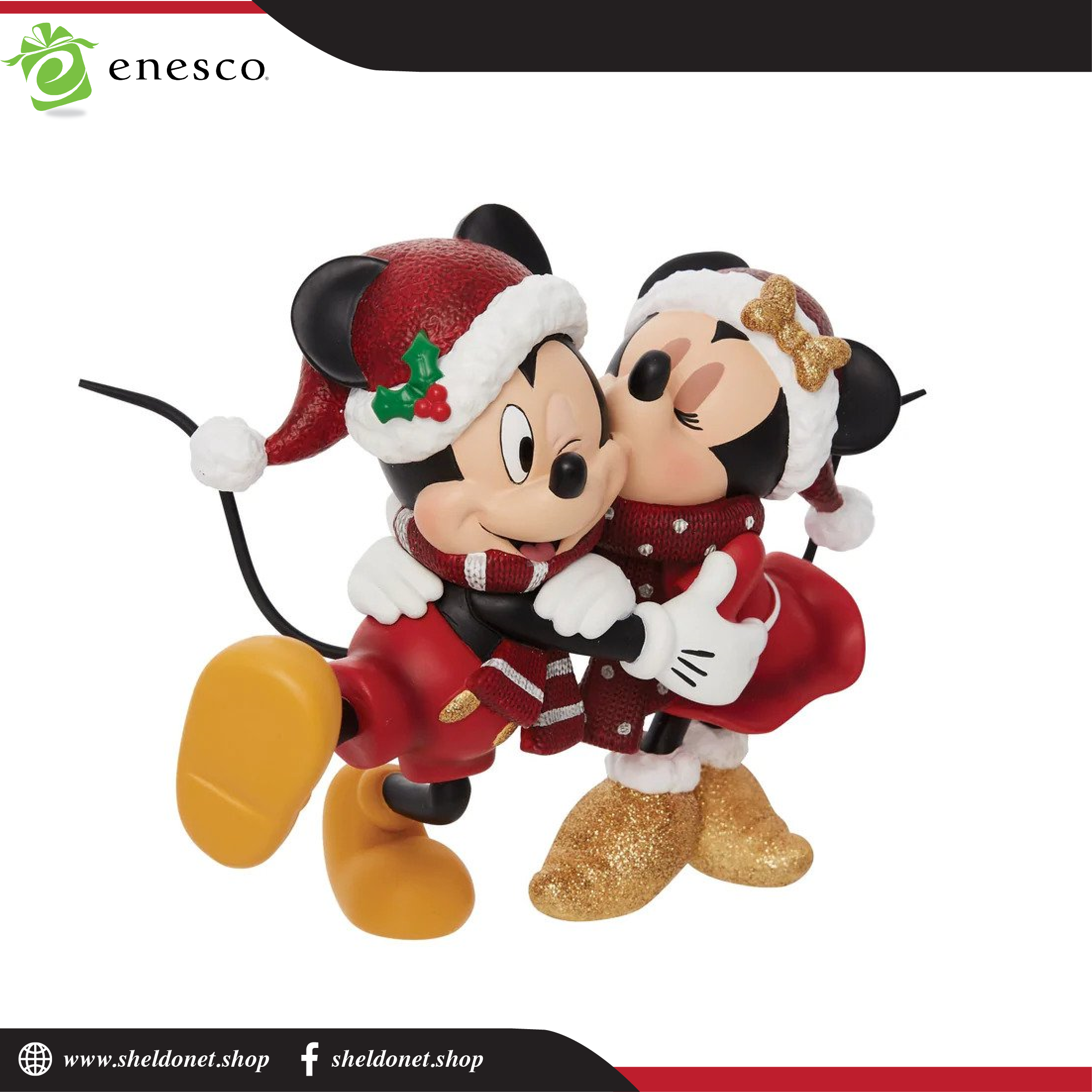 Enesco: Disney Showcase - Holiday Mickey & Minnie | Sheldonet Toy