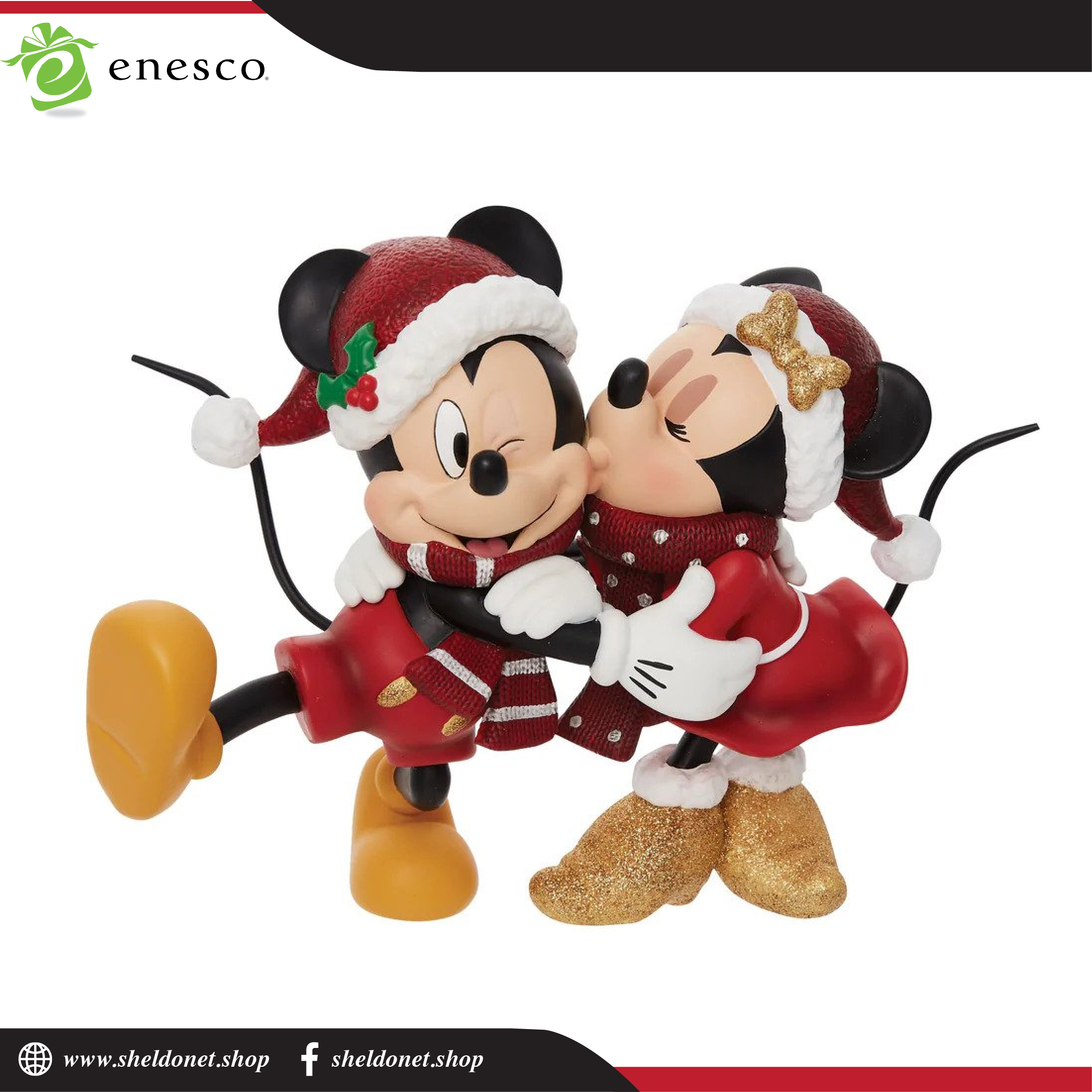 Enesco: Disney Showcase - Holiday Mickey & Minnie | Sheldonet Toy