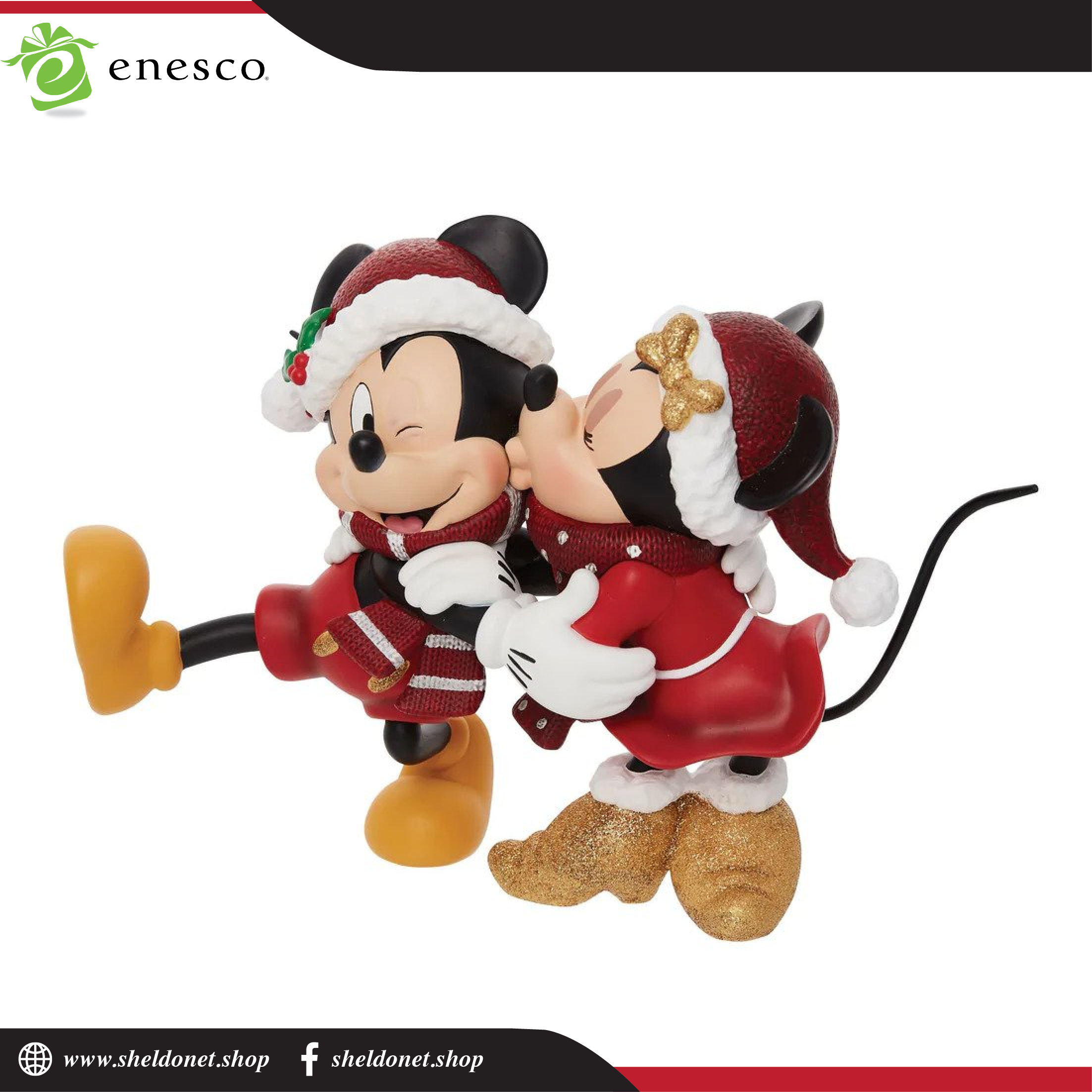 Enesco: Disney Showcase - Holiday Mickey & Minnie | Sheldonet Toy