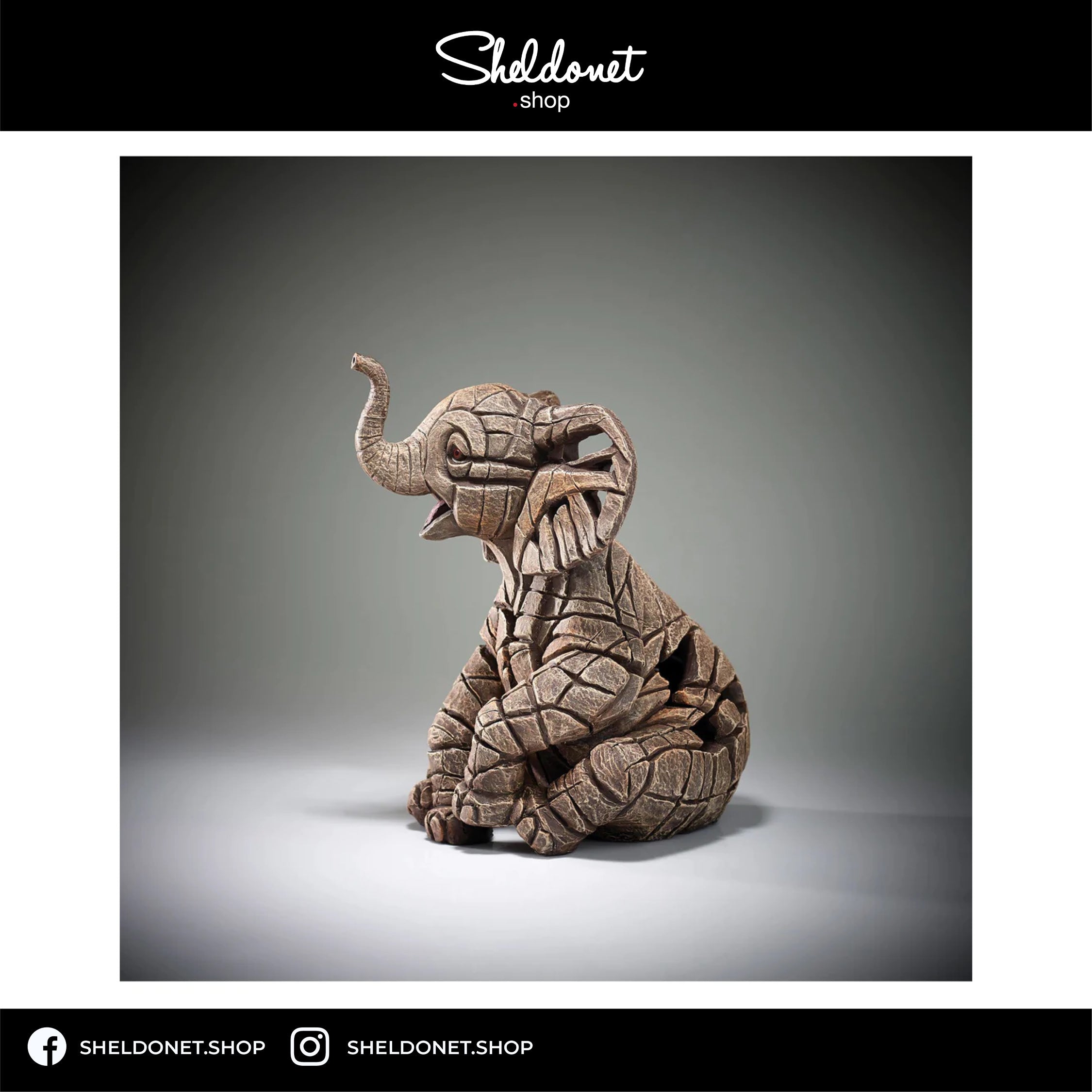 Enesco: Edge Sculpture - Elephant Calf | Sheldonet Toy Store