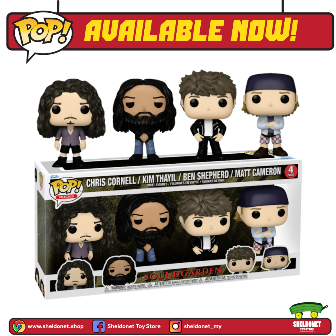 Pop! Rocks: Soundgarden - 4-Pack (Chris Cornell, Kim Thayil, Ben