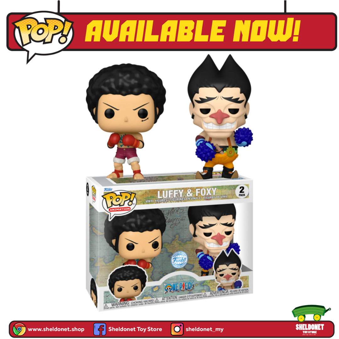 ONE PIECE - POP Animation - 2 Pack Luffy & Foxy avec Chase