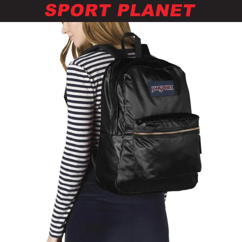 jansport backpack black gold Cross Town (black) Made from 80% cotton and 20% cow hide split suede Jansport Unisex High Stakes Backpack