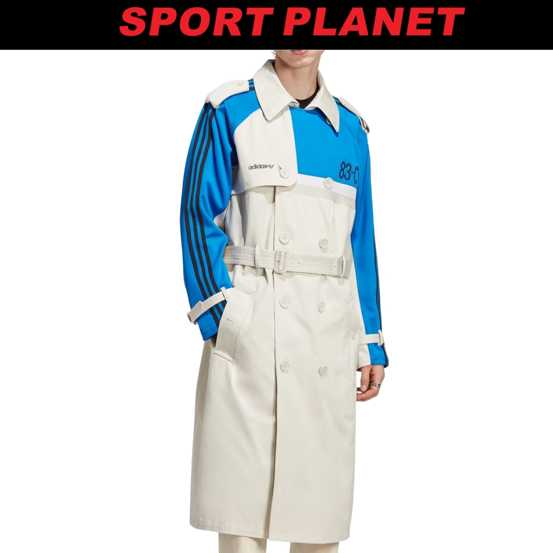 adidas blue version 83-C trench coatAdidas Trench Coat Blue