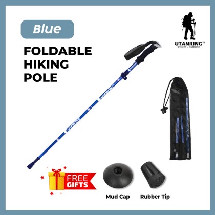 Foldable Trekking Pole Height Adjustable Aluminium Hiking Climbing