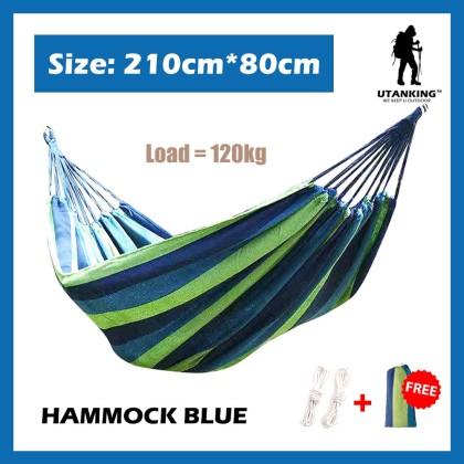 UtanKing™ Rainbow Hammock Outdoor Canvas Fabric Camping Striped