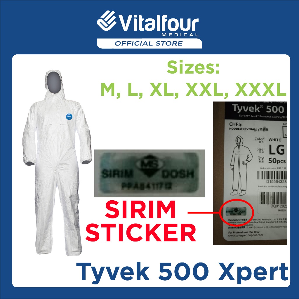 DuPont Tyvek 500 Xpert 防護服 2XLサイズ DuPont Tyvek 500 Xpert