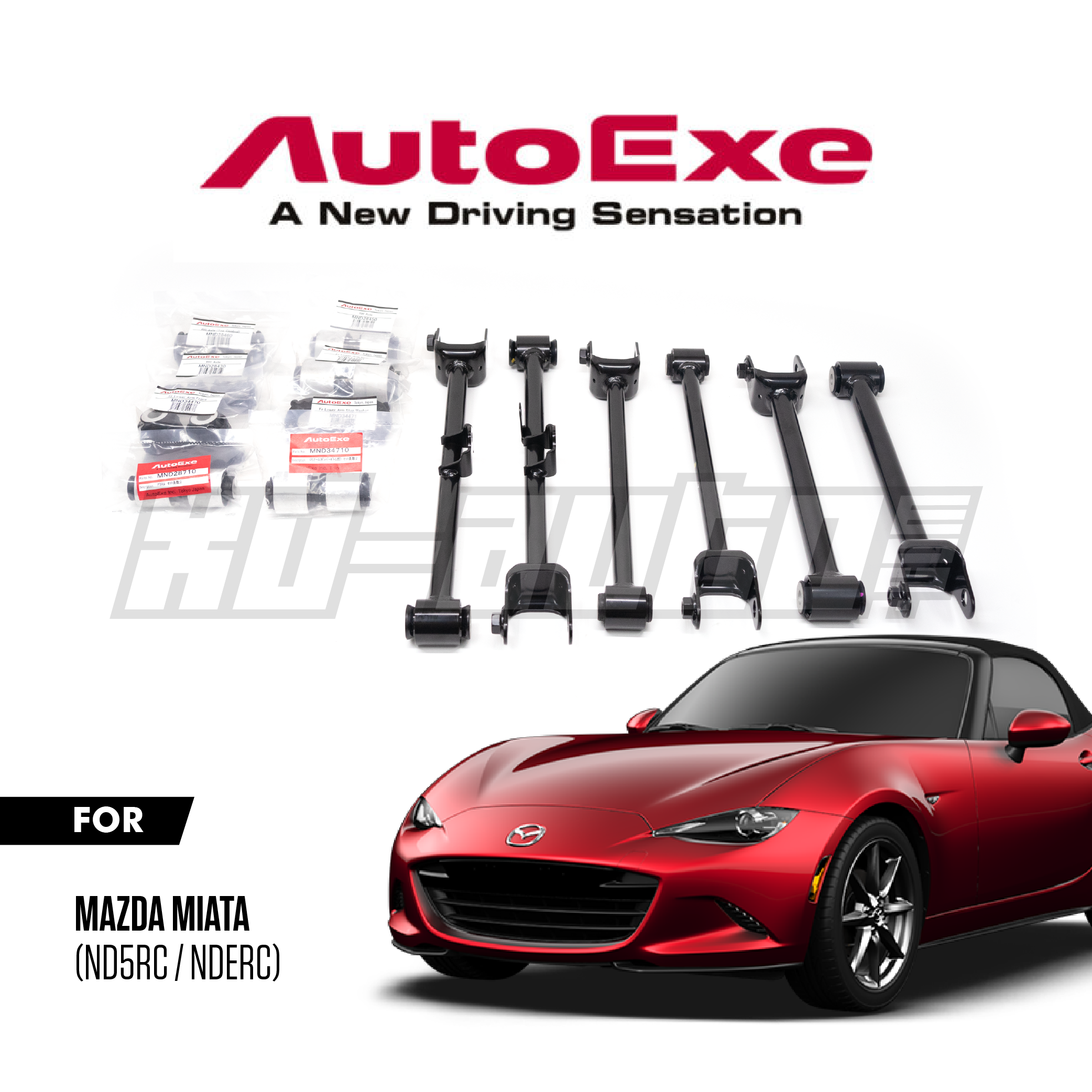 MX5 NDERC / ND5RC) AUTOEXE LOWER MOUNT BUSH SET | AX-MND7X00 | XD Auto