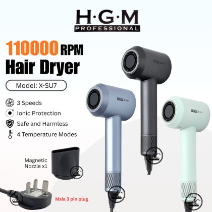 HGM X-SU7 Powerful Ionic Hair Dryer Professional Salon Use