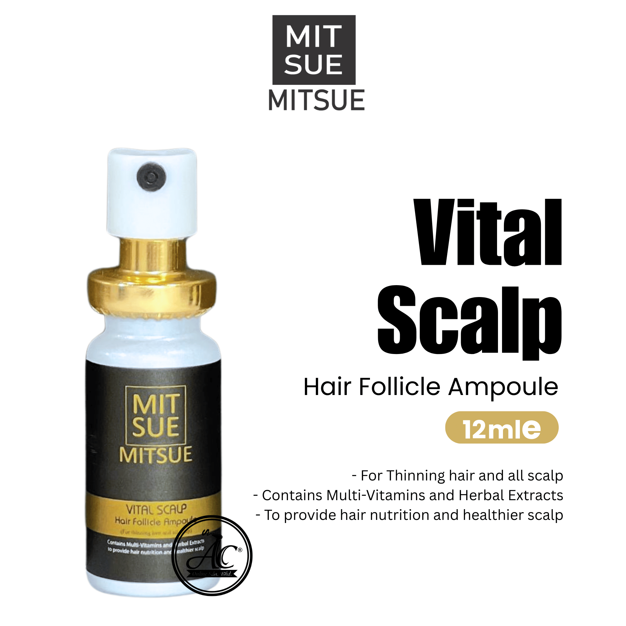 Mitsue Professional Hair & Scalp Ampoule Aquasis Moisture