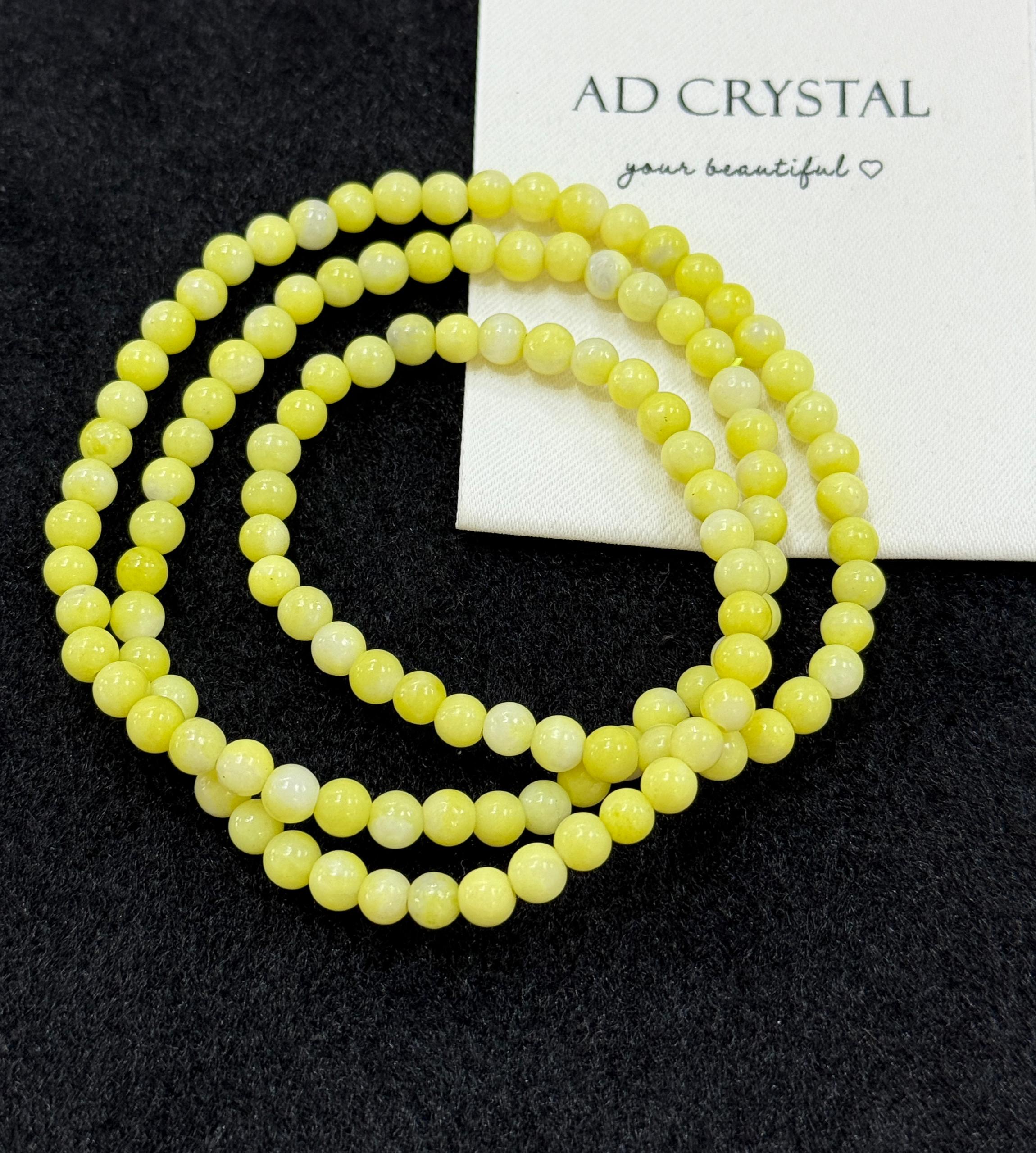 菜花玉手串Cauliflower Jade 3laps 5mm | AD CRYSTAL JEWELLERY