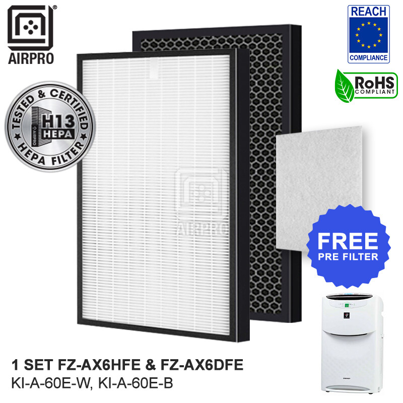 vhbw 2 x HEPA-filter HEPA 13 compatibel met Sharp KC