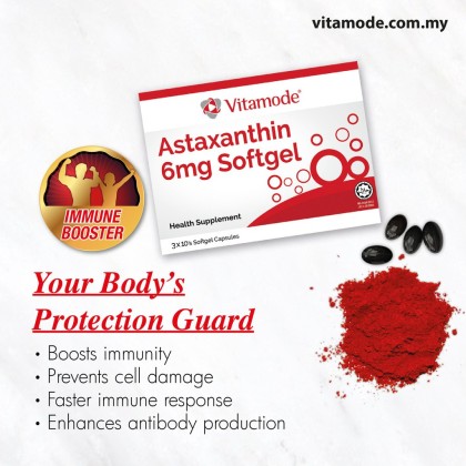 Vitamode Astaxanthin 6mg 3X10's (Softgel Capsules)
