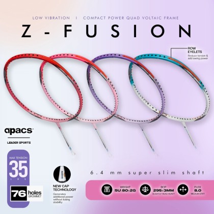APACS Z FUSION BADMINTON RACKET (ORIGINAL & READYSTOCK) NEW COLOURS ...